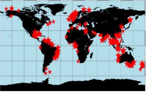 Figure 1: Global seismic airgun operations