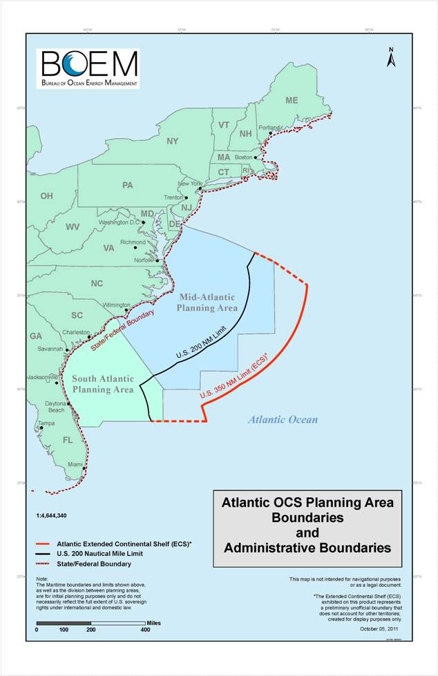 Atlantic OCS Planning Area Boundaries