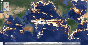 Global fishing watch map.